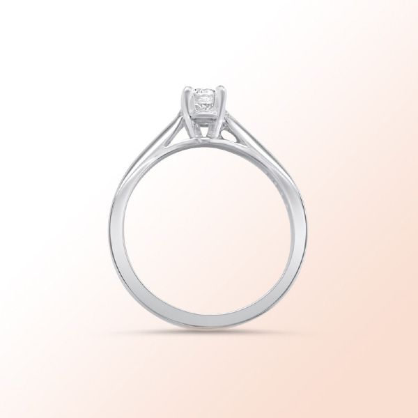 14k.w. gold Diamond Engagement Ring 0.82Ct.