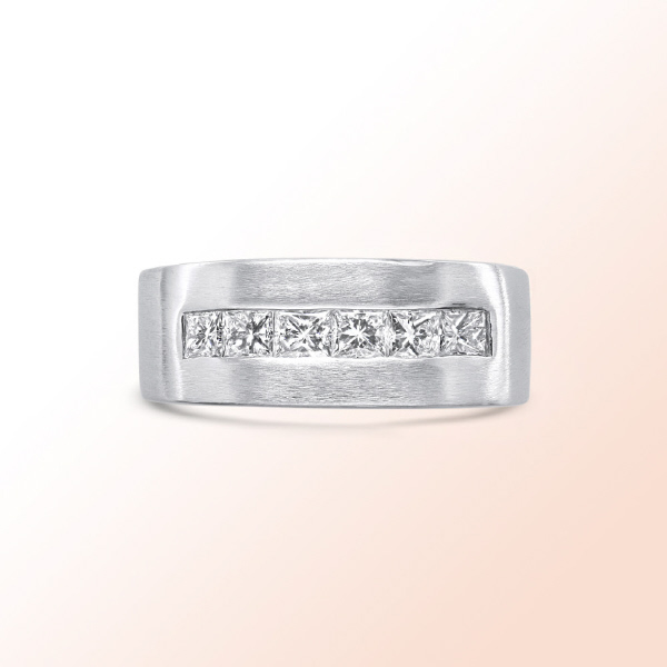 14k. White Gold Princess Cut Diamond Ring 1Ct.