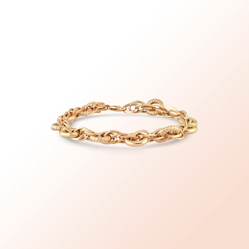 14K. Rose Gold Italian Bracelet